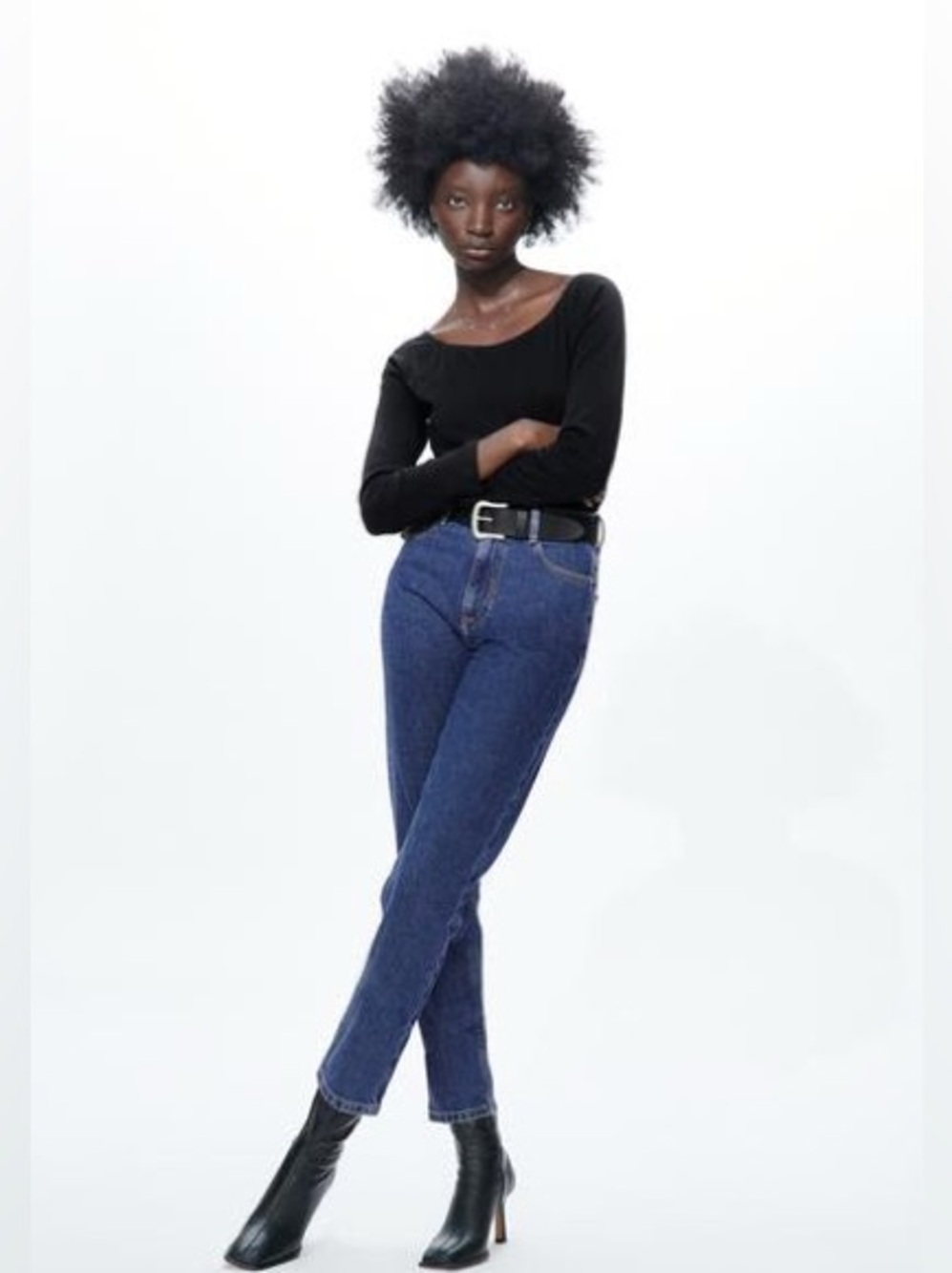 ZARA Indigo Straight Leg Jean